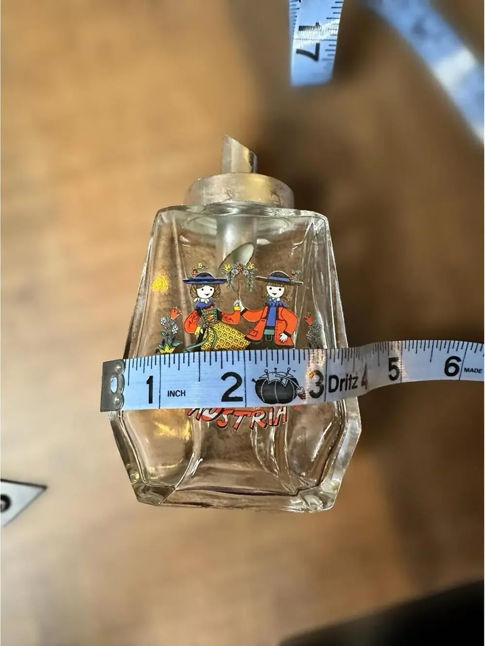 Vintage Austrian Souvenir Glass Dispenser